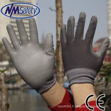 NMSAFETY 13 jauge gris pu gants trempés gant de travail de sécurité